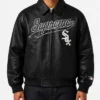 Mens Supreme Chicago White Sox Leather Varsity Jacket