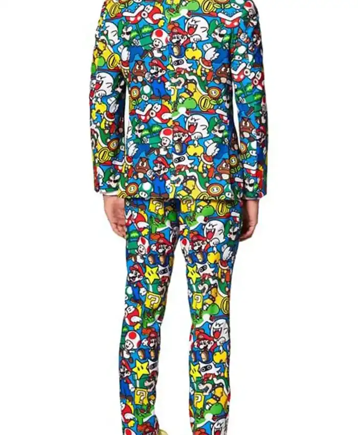 Mens Thanksgiving Super Mario Printed Suit For Sale
