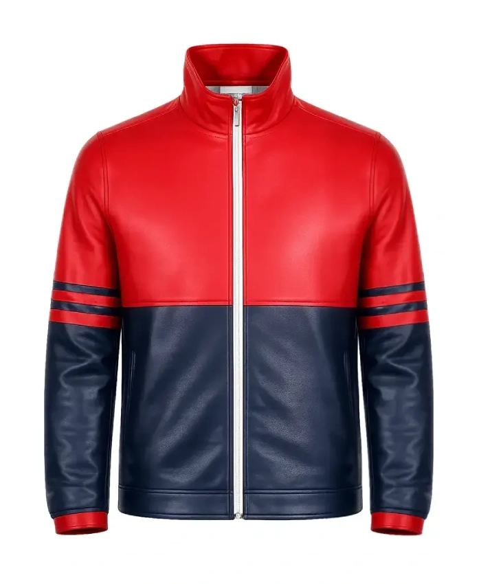 Mens Two Tone Leather Jacket
