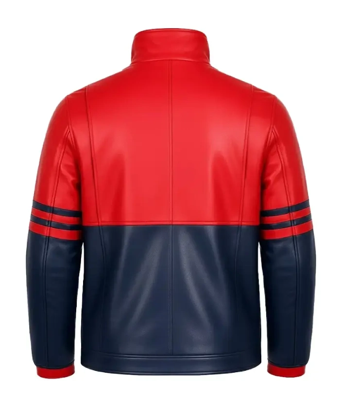 Mens Two Tone Leather Jacket - Image 2