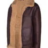 Mens Vintage Brown Sheepskin Flying Jacket 1