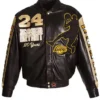 Mens And Womens Kobe Bryant 20 Years Black Leather Jacket