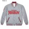Mens And Womens Kobe Bryant Lower Merion Grey Bomber Varsity Jacket