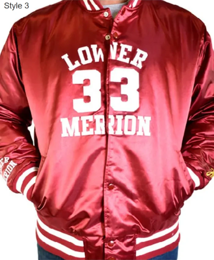Mens And Womens Kobe Bryant Lower Merion Red Bomber Varsity Jacket