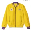 Mens And Womens Kobe Bryant Zip Up Yellow Bomber Jacket