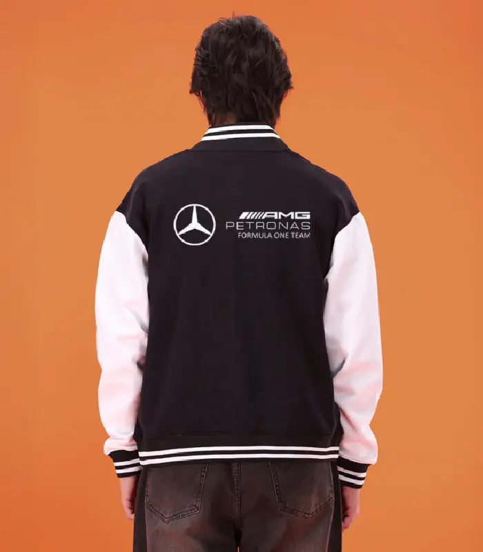 Mercedes Classic Oversized Varsity Jacket
