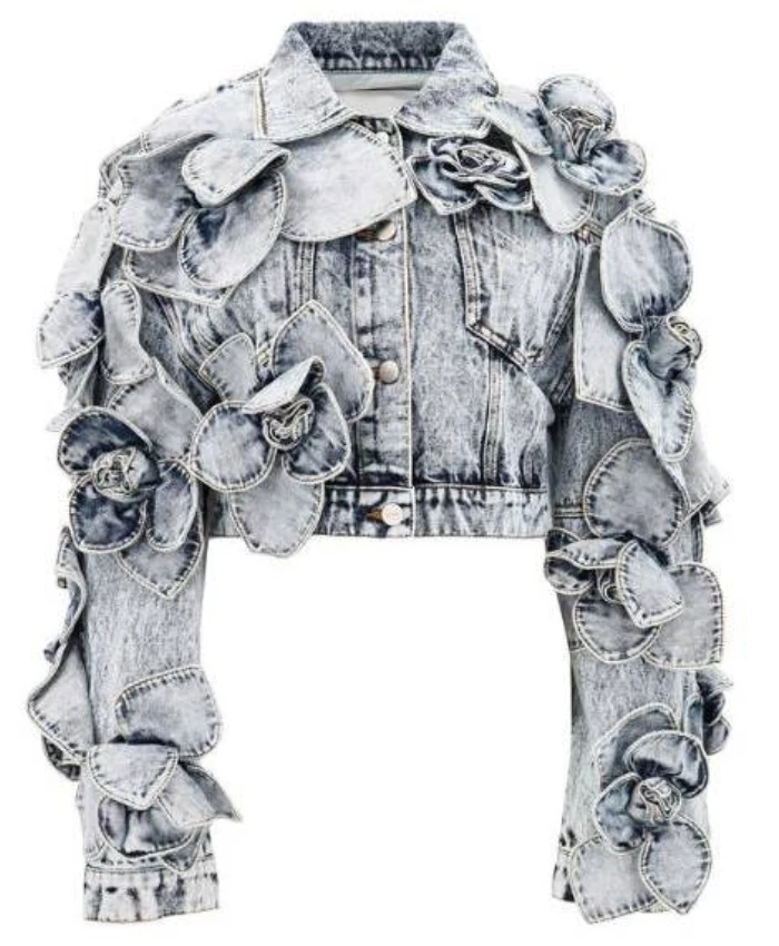 Meredith Marks Real Housewives Of SLC Floral Denim Jacket