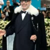 Met Gala 2025 Jeff Goldblum Fur Black Trench Coat