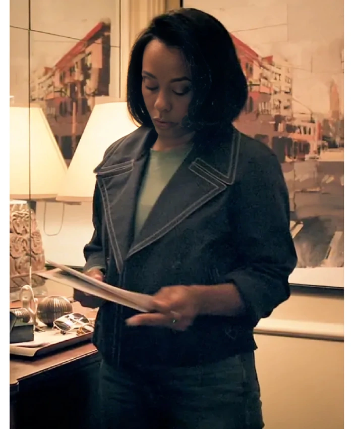 Mia Jordan The Morning Show S04 Karen Pittman Double Breasted Topstitch Jacket
