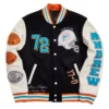 Miami Dolphins Black And White Varsity Jacket