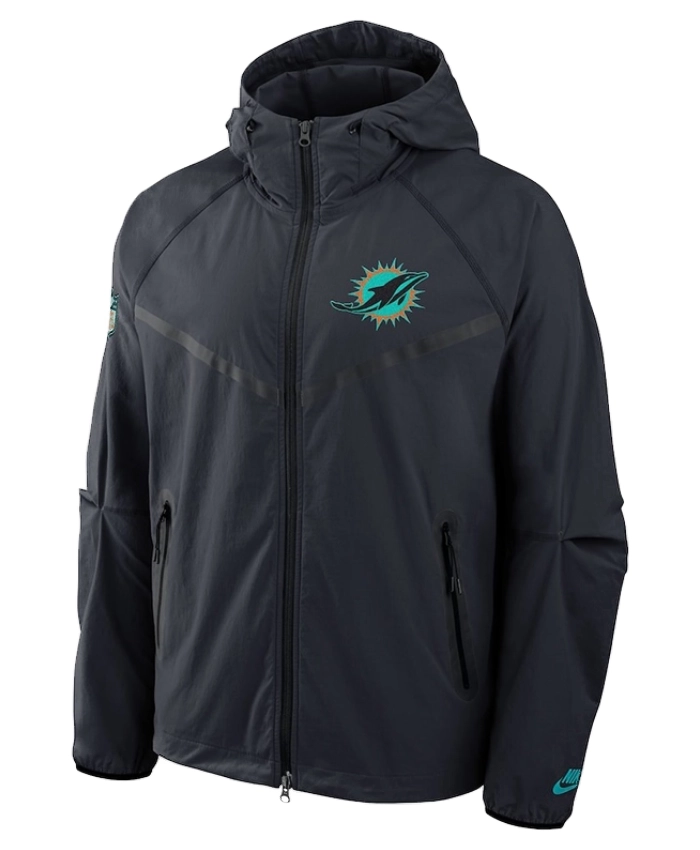 Miami Dolphins Nike 2025 Rivalries Collection Full Zip Navy Tech Jacket