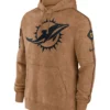 Miami Dolphins Salute To Service Club Brown Hoodie