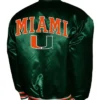 Miami Hurricanes Club Green Satin Jacket