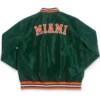 Miami Hurricanes Retro Sebastian Green Bomber Jacket