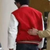Michael 2025 Jaafar Jackson Red And White Jacket