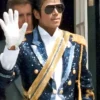 Michael 2026 Jaafar Jackson Blue Double Breasted Sequin Jacket