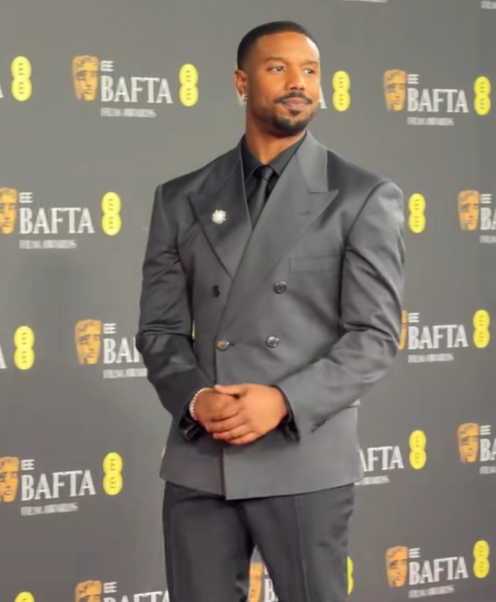 Michael B. Jordan Bafta Awards Charcoal Blazer