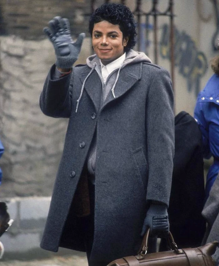 Michael Jackson Gray Wool Coat