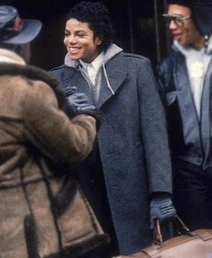 Michael Jackson Street King Gray Wool Trench Coat