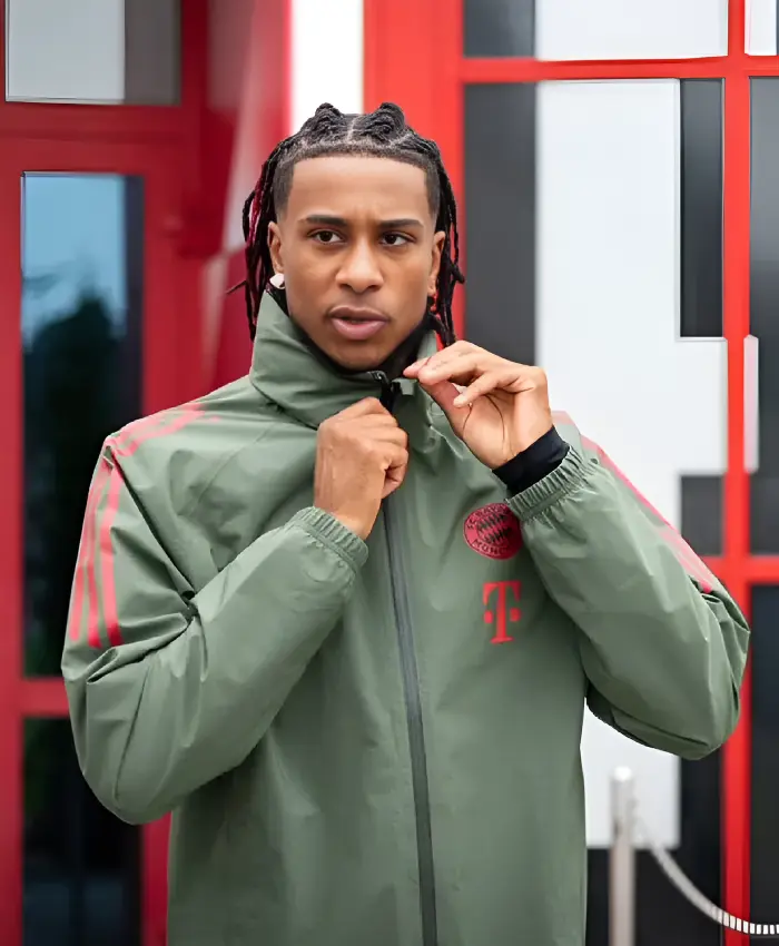Michael Olise Adidas FC Bayern Green Rain Jacket