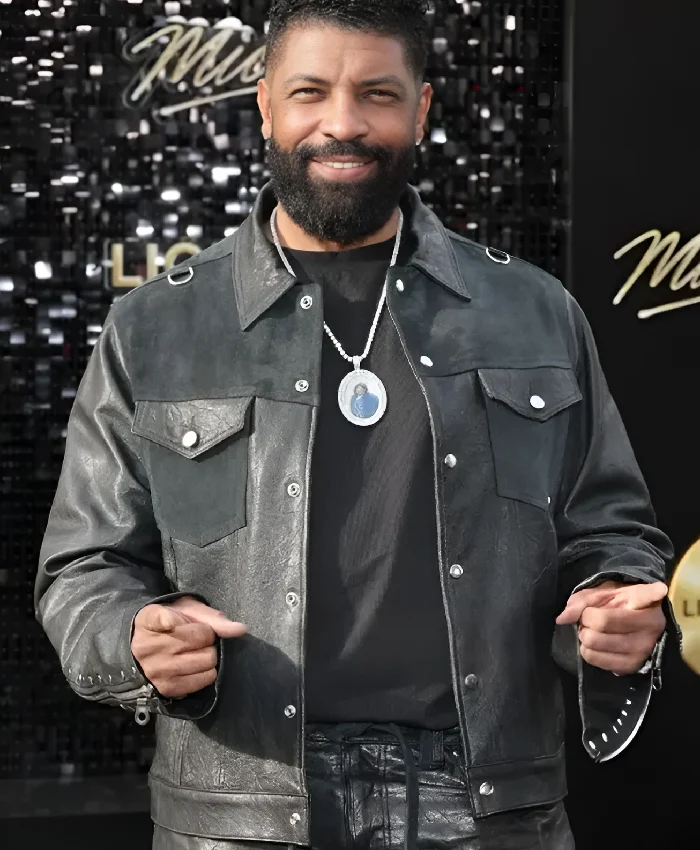 Michael Premiere 2026 Deon Cole Grey Suede Jacket Sale