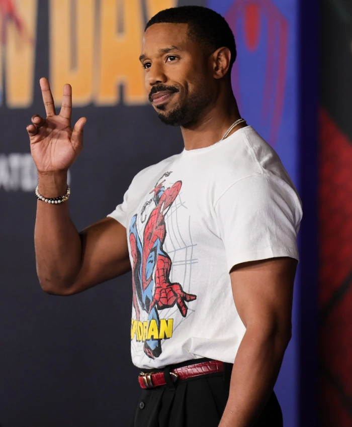 Michael b Jordan Spider Man White T shirt Sale