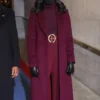 Michelle Obama Inauguration 2021 Sergio Hudson Maroon Wool Trench Coat