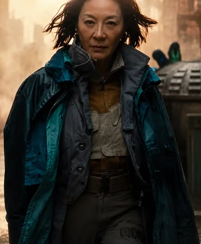 Michelle Yeoh TV Series Blade Runner Olwen Blue Long Coat
