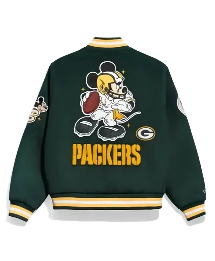 Mickey Mouse x Green Bay Packers Varsity Jacket - Image 2
