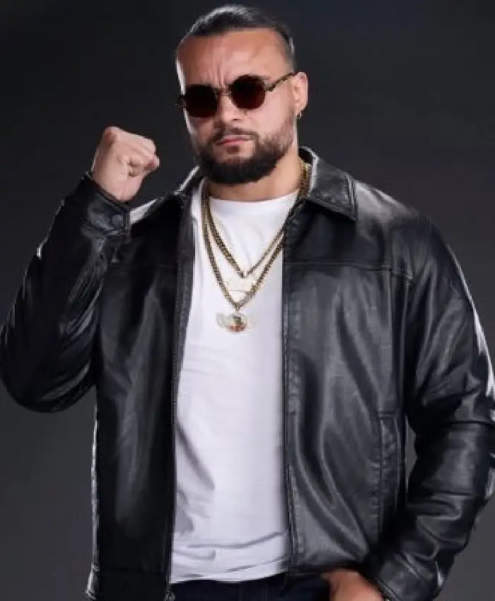 Mike Santana WWE Florida 2026 Black Leather Jacket