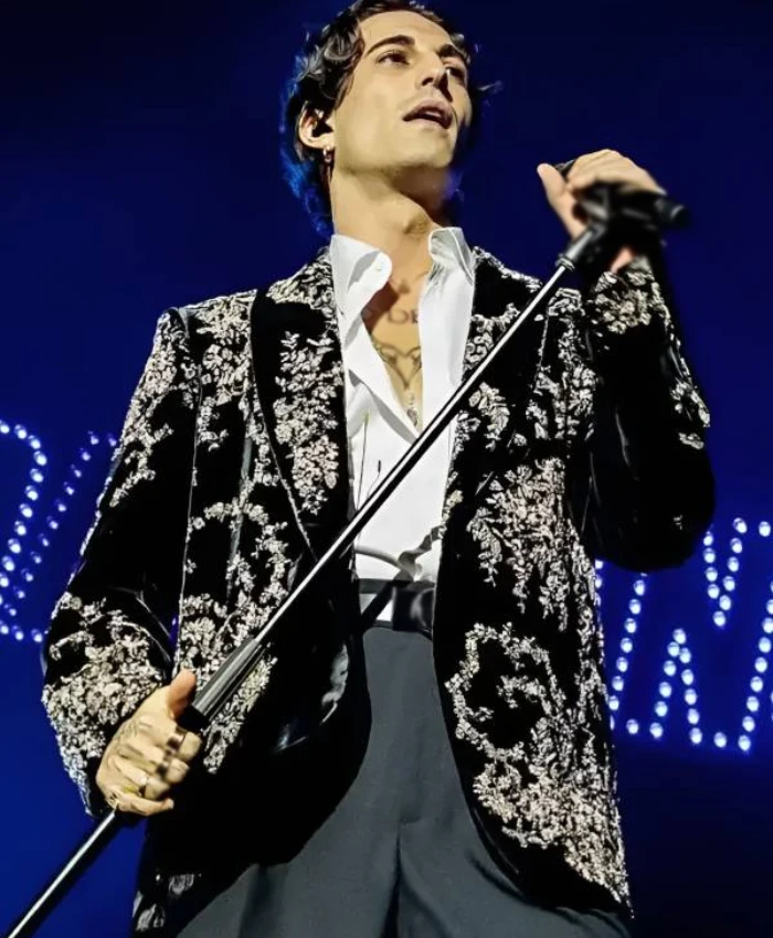 Milan 2025 Damiano David Black Blazer