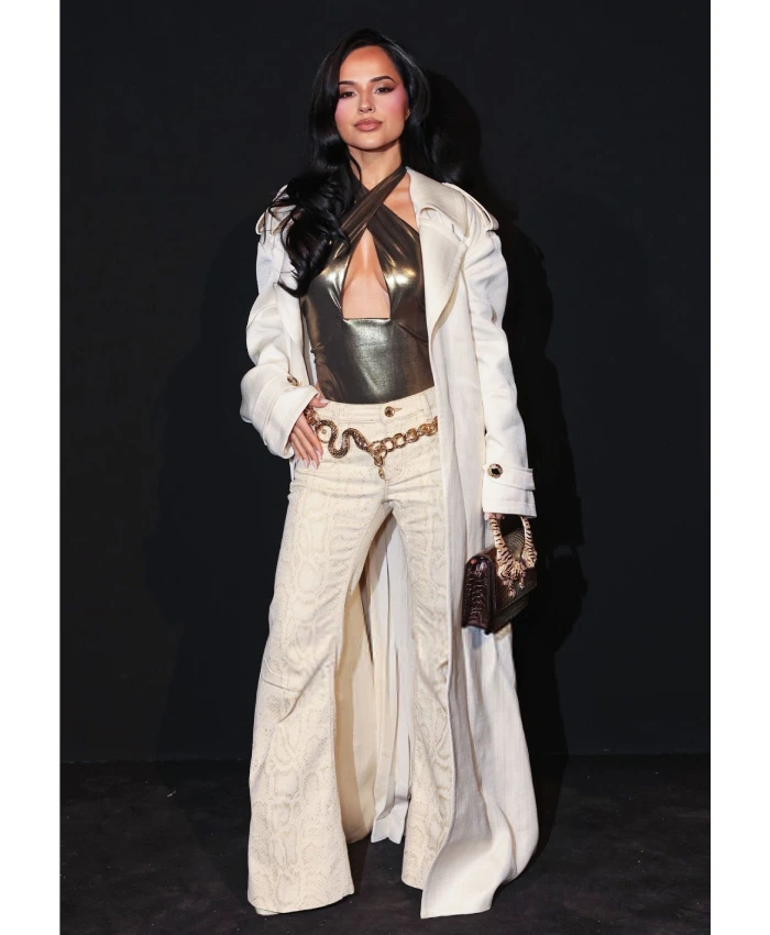 Becky G Milan 2026 Trench Coat