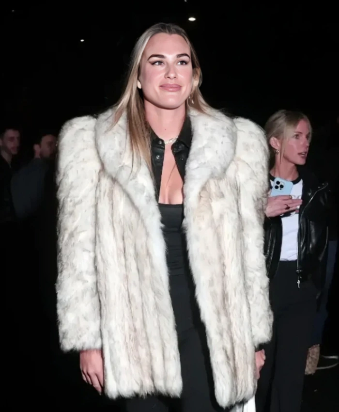 Aryna Sabalenka Milan Afterparty Fur Jacket