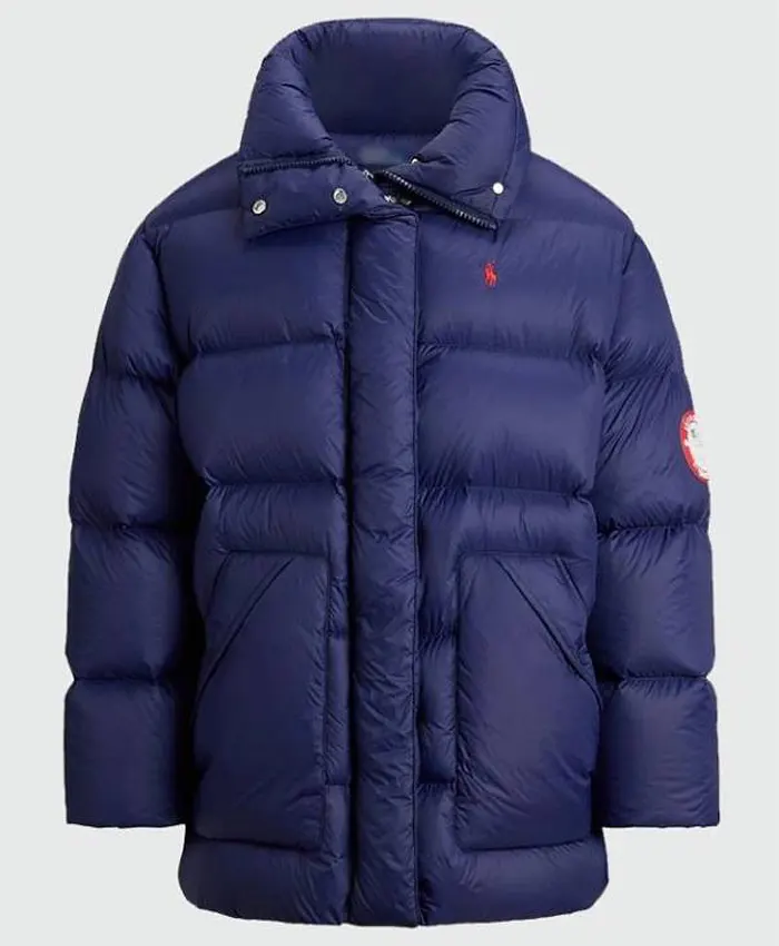 Milano Cortina 2026 Olympic Team USA Oversize Down Puffer Jacket Blue