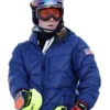 Milano Cortina 2026 Winter Olympics Mikaela Shiffrin Kappa Blue Quilted Puffer Jacket