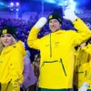 Milano Cortina 2026 Winter Olympics Team Australia Closing Ceremony Yellow Hooded Jacket