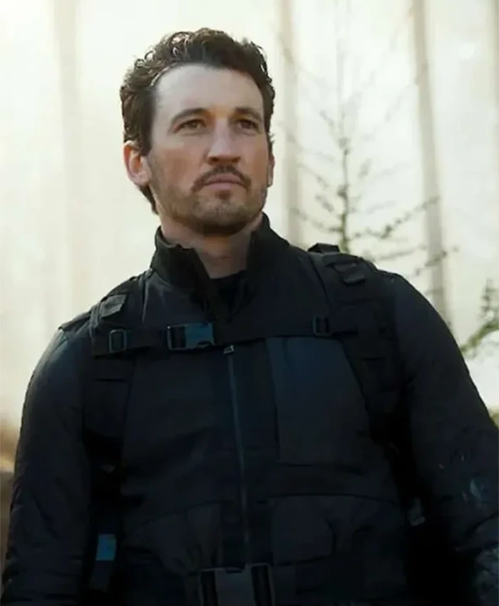 Miles Teller The Gorge Black Quilted Jacket