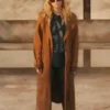 Milly Alcock Supergirl 2026 Kara Zor El Brown Trench Coat
