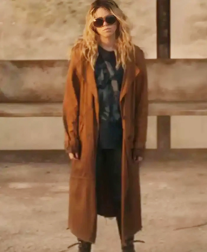 Milly Alcock Supergirl 2026 Kara Zor El Brown Trench Coat