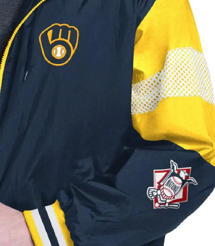 Milwaukee Brewers Legacy Lightweight Hooded Jacket For Sale