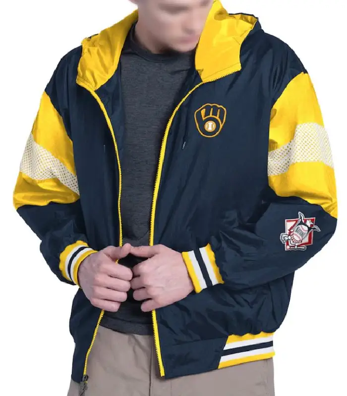 Milwaukee Brewers Legacy Lightweight Hooded Jacket