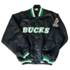 Milwaukee Bucks 90s Black Varsity Jacket