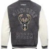 Milwaukee Bucks Denim Varsity Jacket
