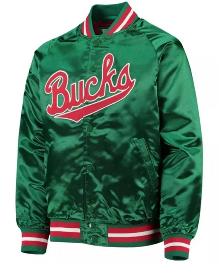 Milwaukee Bucks Hardwood Green Varsity Jacket