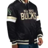 Milwaukee Bucks Home Game Black Varsity Jacket