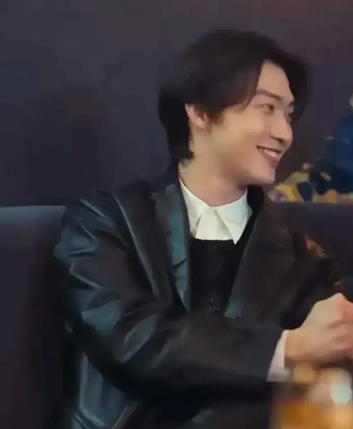 Min Ho XO Kitty Black Leather Blazer