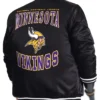 Minnesota Vikings Adaptive Team Graphic Satin Varsity Jacket