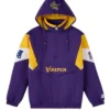 Minnesota Vikings OVO 2025 STARTER Half Zip Pullover Purple Hooded Jacket