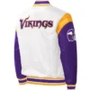 Minnesota Vikings Purple White Varsity Satin Jacket For Sale