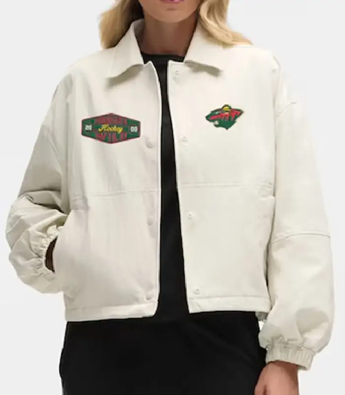 Minnesota Wild Heathered Bone Coachs Jackets
